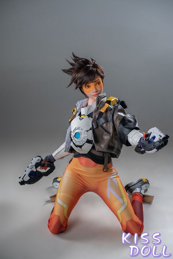 Tracer Sex Doll klassische orange StrumpfhoseCosplay Sexpuppe